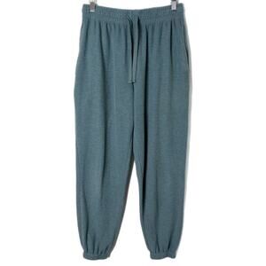 Forever 21 Women's Terrycloth Jogger Sweatpants S Green Drawstring Loungewear
